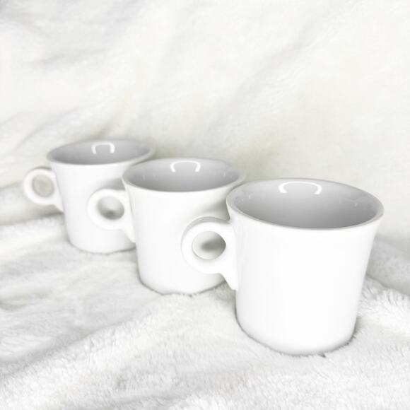 Fiesta Other - Fiestaware White Tom & Jerry Fiesta USA Coffee Pottery Mug 12 oz set of 3